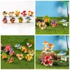 Décorations de jardin 1 PC Figurines en résine de champignon Miniatures décoratives Micro Paysage Doll House DIY Ornements 2023