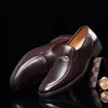 Geklede schoenen Leren heren Formele schoenen Luxe merk Loafers voor heren Jurk Mocassins Ademende instappers Zwarte rijschoenen Plus maat 38-44 231110