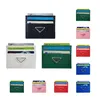 Women small Prad Purse Designer wallet Mens triangle Coin Purses Key wallets cardholder with box Luxuryst classic Leather keychain card Holder handbags man wallet