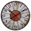 Horloges murales Home Source Vintage 29" horloge cadran blanc vieilli classique rustique