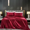 Bedding sets Luxury Duvet Cover Set Solid Color Artificial Silk Satin Sheet Including Flat Pillow Large Free Boat 230410