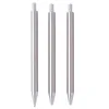 Stainless Steel Pen Click silver Custom Wedding gift diy personalized logo epoxy resin glitter steels non clip metal pens dh11234