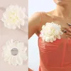 Accessoire de cheveux de fleur de satin de broches avec le support double de goupille et de clip pour des sacs de chapeaux vêtements