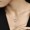 Collier Pandoras Amour 925 collier en argent pour les femmes Simple mode coeur collier cadeau pandoras boîte charmes collier pandoras bijoux de luxe