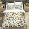 Sängkläder sätter vintage blommor digital tryckning polyester set barns pojkar ungdom
