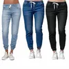Damesjeans Casual jogger broek Elastische sexy skinny potlood jeans voor vrouwen leggings jeans hoge taille dames denim drawstring broek 230410