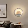 Vägglampor Creative Round LED Light European Sconces Lighting Lamp Fixture For Bedside Corridor Bedroom vardagsrum