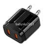 Dual 5V 2.4A Eu US USB Wall Charger QC3.0 Power Adapter For Iphone 11 12 13 14 15 Pro max Samsung B1