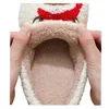 Christmas Preppy 467 broderie de coton coton pantoufles pour femmes hommes avec veet épaissis de pantoufle d'hiver à fourrure chaude 2 17 comt