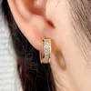 Simple Fashion Ear cuff Earrings Luxury Jewely 925 Sterling Silver Princess Cut White 5A Cubic Zircon CZ Diamond Party Women Wedding Clip Earring For Lover Gift