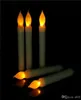 Velas de cono de luz LED Vela cónica electrónica Funciona con pilas Sin llama para bodas Decoraciones para fiestas de cumpleaños Suministros 2 7ag ii5654119