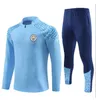 23/24 City Kids Man de Bruyne voetbaltrainingspakken GREALISCHE SUPPLEMETENT JAAD FOTTBALL TRAININGSPAK VASTE MAILLOT DE FOUNT Olympique Tracksuit voetbal Jogging 01