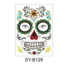 Facial makeup Sticker Special Waterproof Face tattoo Day of The Dead Skull Face dress up Halloween Temporary Tattoo Stickers