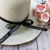 Chapeaux à large bord personnalisé ruban disquette plage chapeau mariage nuptiale fête cadeaux personnalisé lune de miel voyage paille soleil