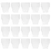 Gobelets jetables pailles 200 pièces 60ML Transparent Dessert en plastique dur trapézoïdal tasse carrée partie de qualité alimentaire