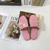 Sandaler tofflor Designer Kvinnor Woody Slippers Cross vävda romerska tofflor Bokstäver Tryck Slides Lady Canvas Slippers Summer Outdoor Sandals With Box