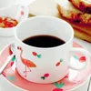 Tassen im koreanischen Stil Ins Flamingo Creative Home Bone China Becher Wasser Tasse Kaffee Milch Nachmittagstee Schöne Keramik