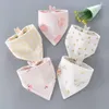 Accessoires pour cheveux, bavoirs en coton doux pour bébé, Bandana, bave, Double Triangle, alimentation pour nourrissons, chiffons de soins, 1/4/5 pièces