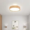 Luzes de teto LED Modern Wooden Intelection Interior lâmpada retangular redonda para quarto de sala