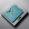 Men's T Shirts 2023 Summer Men's Polo Shirt Casual Designer Brand Korea Slim Fit Round Neck Letter Decal Short Sleeve Outside T-shirt
