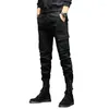 Mäns jeans Autumn Work Trousers Drawstring Casual Long Outdoor Military Style Sports