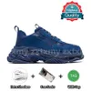 Balanciagas triple s pour hommes Sneakers Raceur Blue Fearless 1.0 UNC rébellionaire Université Blue Panda Wolf Gray Twist Men Trainers Outdoor Sports Shoe 36-45