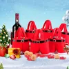 Kerstdecoraties Santa Claus broek TOTE TOTE TAGS STOUNT CANDY TAG Wedding Candy Storage Bucket Portable Wine Basket 50 PCS