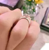Silver Gold big stones plating wedding engagement rings for women lovers couple classic Luxury ring diamond size 7 8 9 Christmas Party gifts girls Bridal Christmas