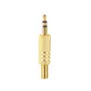 Freeshipping 10st/Set Gold Plated Metal 35mm 1/8 "Stereo Man till Male Audio Jack Plug -adapterkontakt Partihandel för hörlurar J LQTK