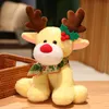 Sevimli Peluş Noel Eşarp Oyuncak Ayı Oyuncak Noel Hediyesi Peluş Noel Geyik Oyuncak