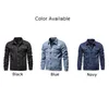 Vestes pour hommes Manteau pour hommes Veste pour hommes Col en V Vintage Bouton décontracté Revers à manches longues Polyester Régulier Couleur unie Tops Quotidien