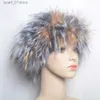 Lenços 2023 Real Fox Fur Scarf Fur Headband Mulheres Anel de Inverno Lenços de Pele de Raposa Luxo Pescoço Aquecedor Bom Elástico 100% Natural Fur FflersL231110