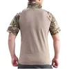 남자 Tshirts 전술 Tshirts 남성 야외 군용 티 퀵 드라이 짧은 슬리브 셔츠 하이킹 사냥 군대 전투 남자 의류 230410