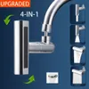 Nuovo Nuovo Rubinetto rotante a 360 ° 4 modalità Rubinetto a cascata Rubinetti Extender Rubinetto per lavello della cucina Rubinetto per lavabo Gorgogliatore Filtro antispruzzo