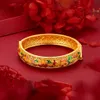 Frauen Armreif Echt Beautuful 18 Karat Gelbgold gefüllt China-Chic Palace Schnalle Armreif Modeschmuck