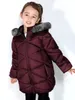 Kurtki Cote Little Girls Winter Jacket Toddler Kids Puffer Fauxdown Sherpa wyłożony futra futra Waterstant Waterstant Coat 231109