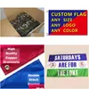 Bannervlaggen 3X5 Ft Aangepaste vlag Polyester schacht Er Buitenreclame Decoratie Feest Sport Confederate College met twee messing Gro Dhcnz