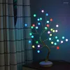 Night Lights Pearl LED Bonsai Tree Lamp Desk Table Decor With Remote Dimming Timing For Home Bedroom Indoor Wedding Party