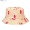 Breda randen hattar hink hattar 2022 Panama hink hatt män kvinnor sommar hink mössa flamingo hatt bob hatt hip hop gorros fiske fiskare hatt yq231110