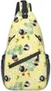 Rucksack Daisy Bees Crossbody Sling Bag für Damen Herren klein lässig Reisen Wandern Daypack Brust Schulter