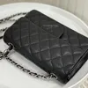 10a replicação de nível superior bolsa de corrente de luxo designer bolsa crossbody bolsas caviar couro genuíno bolsa de aba 20cm bolsa de noite com caixa frete grátis ch004