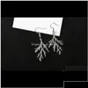 Dangle Avize Yaratıcı Ağaç Şubesi Küpe Moda Sier Balık Kulak Kancası Antik Kadın Kolye Küpe Takı Hediyesi Eh Drop Deliv Dh9me