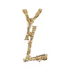 Projektanci Pins broszki kobiety złota litera y luksusowy broche do bambusowej faktury impreza miła specyfikacje prezentów 4*7cm 2304101pe