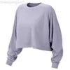 Desginer Aloo Yoga Tops Spring and Autumn New Suit Women's Loose Breathable Fitness Long Sleeve T-shirt Sports Top Training Cover