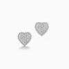 Orecchini a forma di cuore Moissanite Diamond 10K 14K Solid Gold 2023 Orecchini Hip Hop per donna Uomo