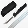 Yüksek uç otomatik taktik bıçak D2 Tanto saten bıçağı 6061-T6 alüminyum kolu EDC cep bıçakları naylon çantalı hediye bıçakları