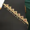 عصابات الرأس الجزائرية مجوهرات الزفاف سلسلة شعر ذهبية اللون الكريستال شراطة الجبهة السلسلة التاج هدايا المرأة تاج ملحقات 231102