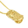 Pendant Necklaces Personality CS Cap Pave Full Rhinestone Masked Necklace Gold Filled Men Hip Hop Rock Jewelry Morr22