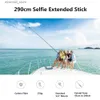 Selfie monopés 2.9m super longo fibra de carbono invisível selfie vara para insta360 x3/ação 3/gopro 11 câmera selfie vara q231110