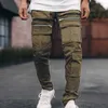 Pantalons pour hommes 2021 New Street Fashion Combinaisons de couleur unie pour hommes Gym Jogging Bodybuilding Slim Casual ltipoet Zipper Sports Pants Z0410
